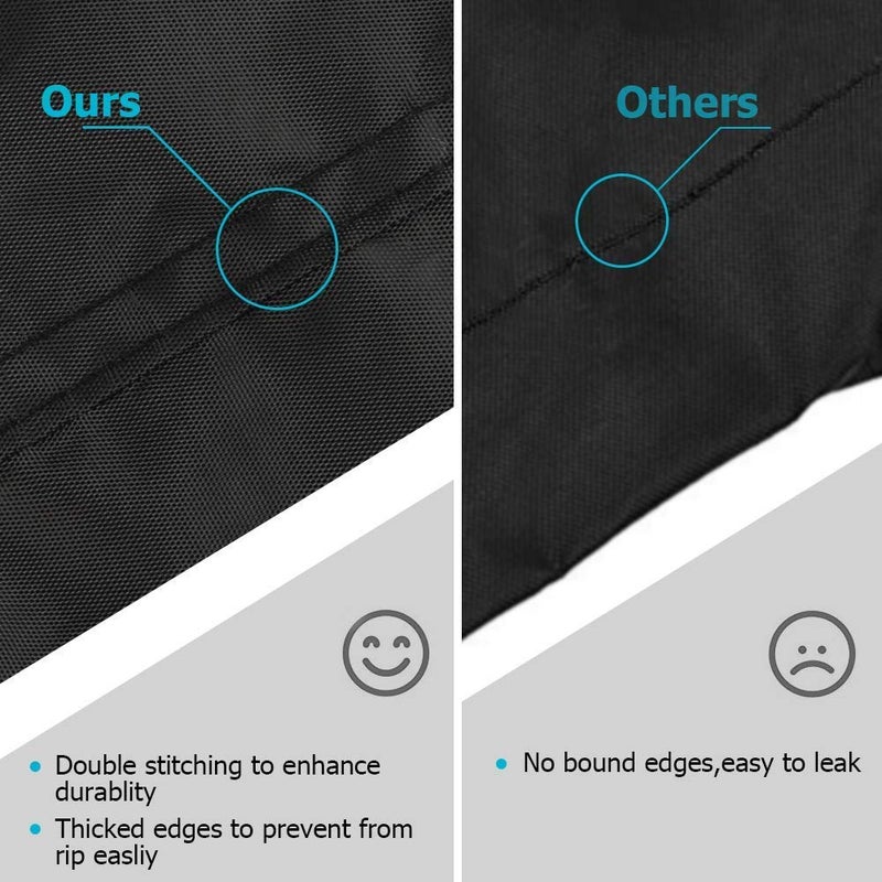 iCOVER Grill Cover- 82 Inch 600D Heavy-Duty Water Proof Patio Outdoor Black Canvas Oversize BBQ Barbecue Smoker Grills Covers G21607 for Weber Char-Broil Brinkmann Holland Napoleon JennAir - Image 3